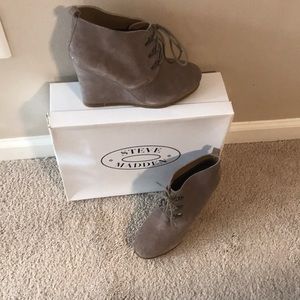 Suede Platform Lace up Bootie